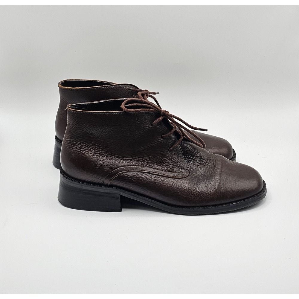 Nicole "Spritz" Lace Up Womens Ankle Bootie Size 7.5 Brown Made In Brazil